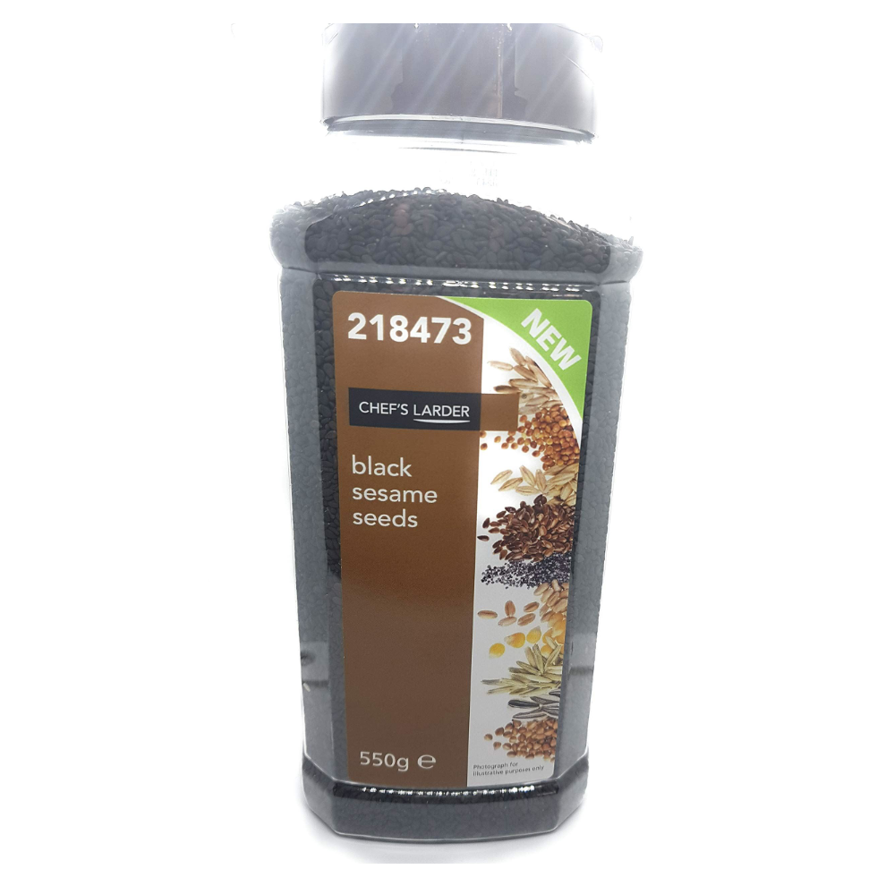 Chef's Larder Black Sesame Seeds 550g, Re-sealable Tub