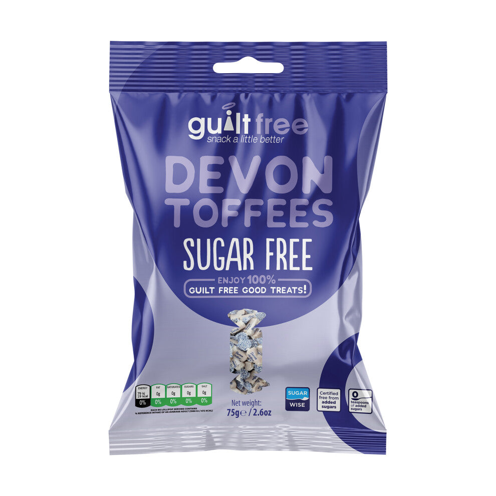 (Pack of 1) Sugar Free Devon Toffees 75g Diabetic Treats