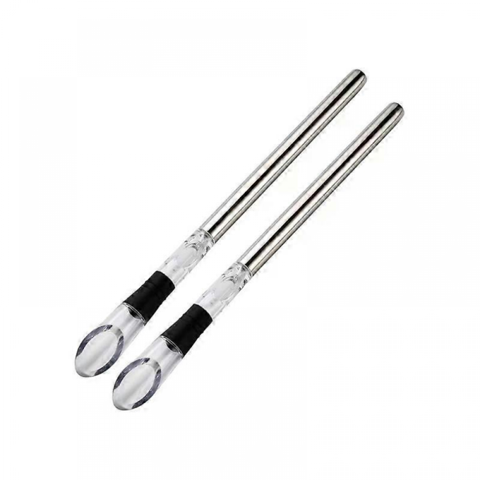 2PCS Wine Cooler Wine Bottle Chiller Stainless Steel Wine Chiller Stick Wine Decanter with Wine Aera
