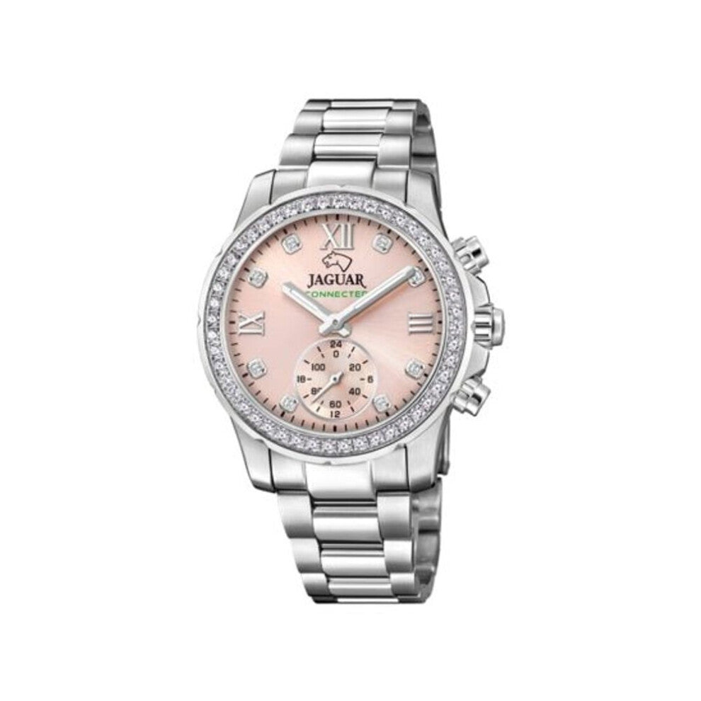 Jaguar Connected J980-2 Women's Hybrid Smartwatch – Stainless Steel With Pink Dial