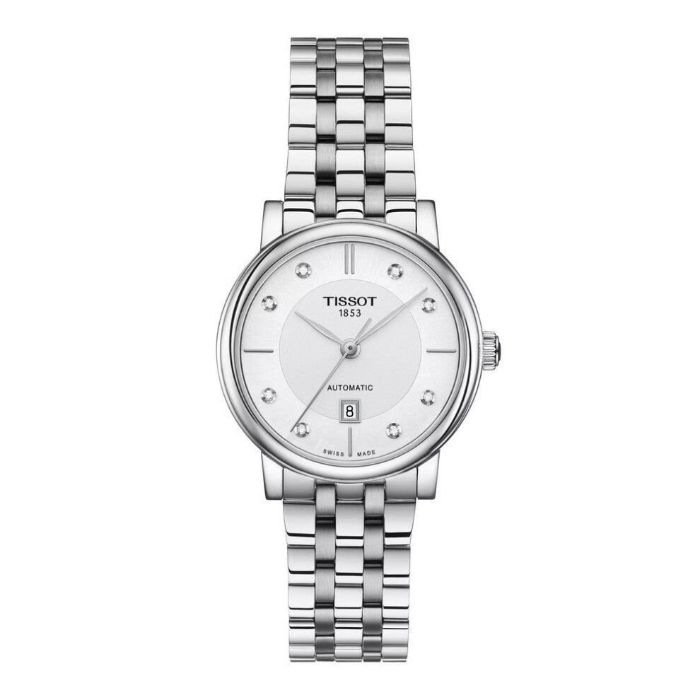 Tissot Carson Premium Automatic Lady T1222071103600 - 30mm Stainless Steel Watch With Diamond Markers