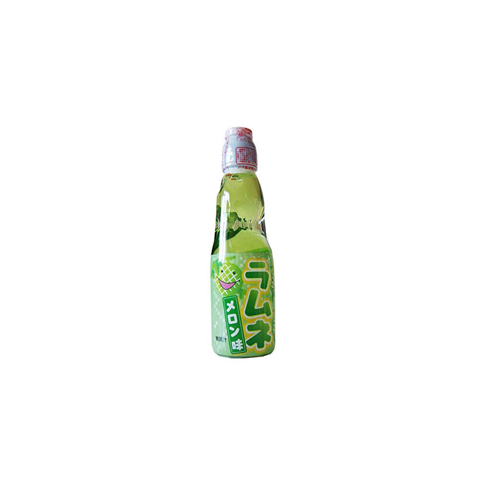 Hatakosen Ramune Soda - Melon Flavour 200ml (30 Bottles)
