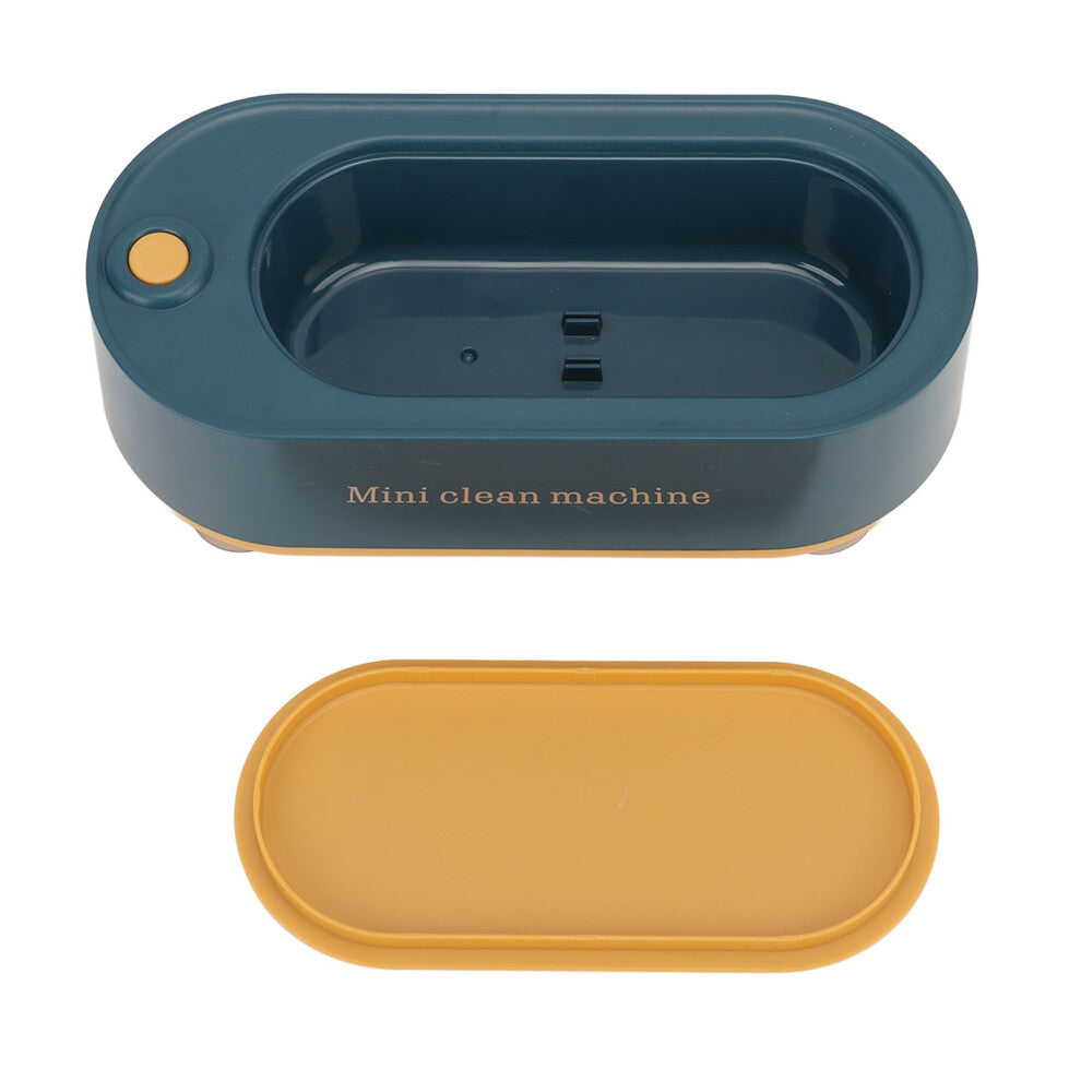 Mini Ultrasound Cleaning Machine High Frequency Portable Household Ultrasound Cleaner for Rings Glasses Coins Necklaces Dark Green