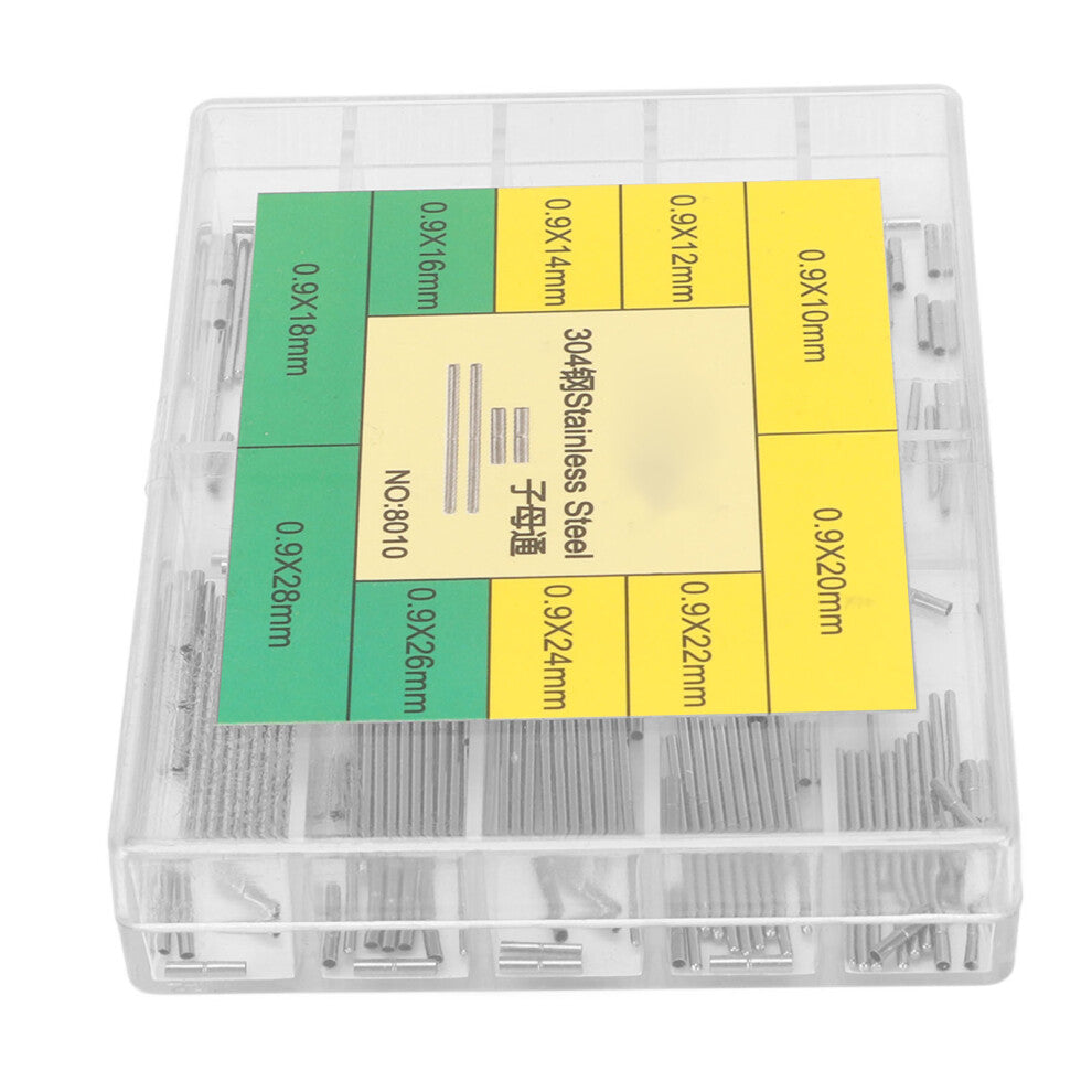 Watch Notched Tubes and Pins Set Watch Band Strap Tube Pin Assortment Kit Repair Accessory for Watchmaker