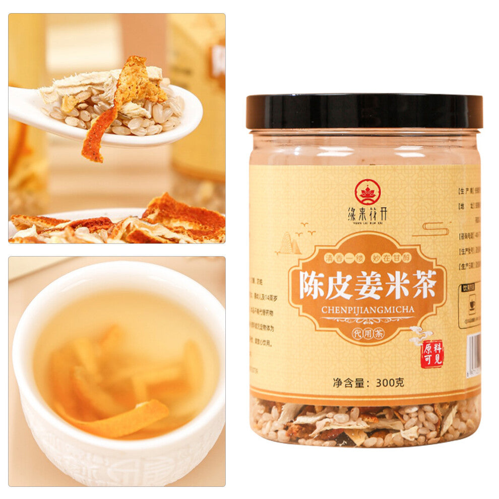 Orange Peel Ginger Rice Tea Canned Fried Shredded Ginger Rice Tea Health Preserving Flower Tea