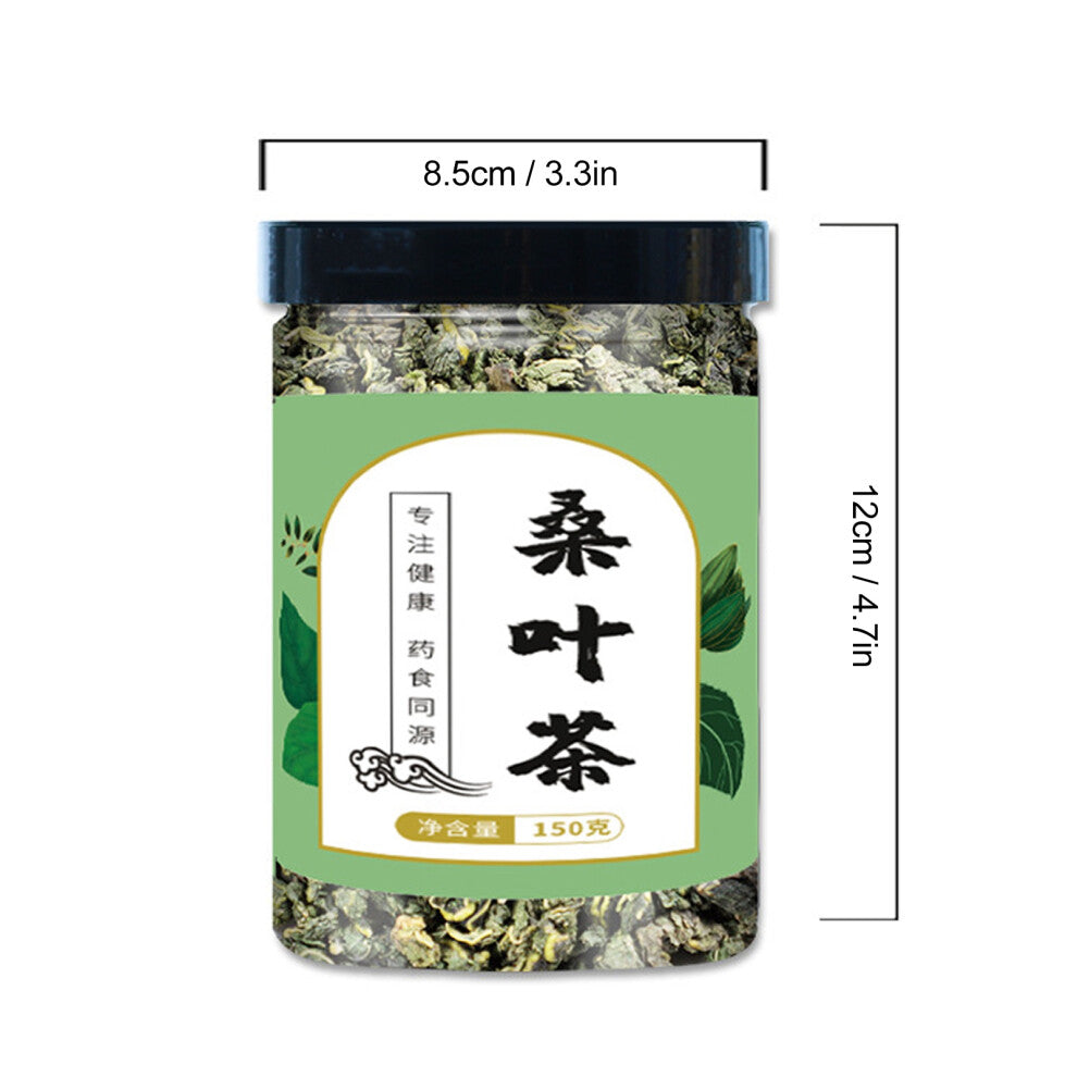 Mulberry Leaf Tea Canned Powder Grinding Process Natural Mellow Herbal Loose Leaf Tea 150g