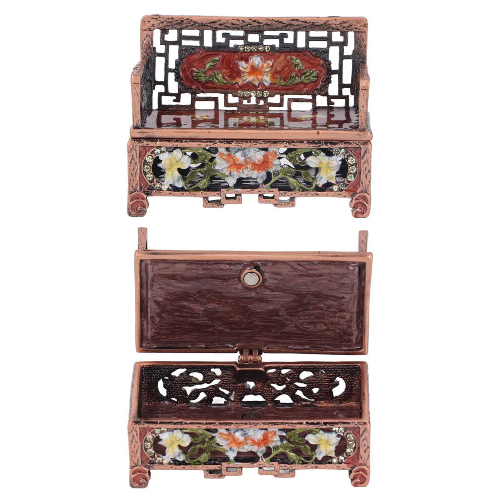 Vintage Jewelry Box Antique Sofa Shape Desktop Jewelry Box Trinket Storage Box for Earrings Necklace Ring