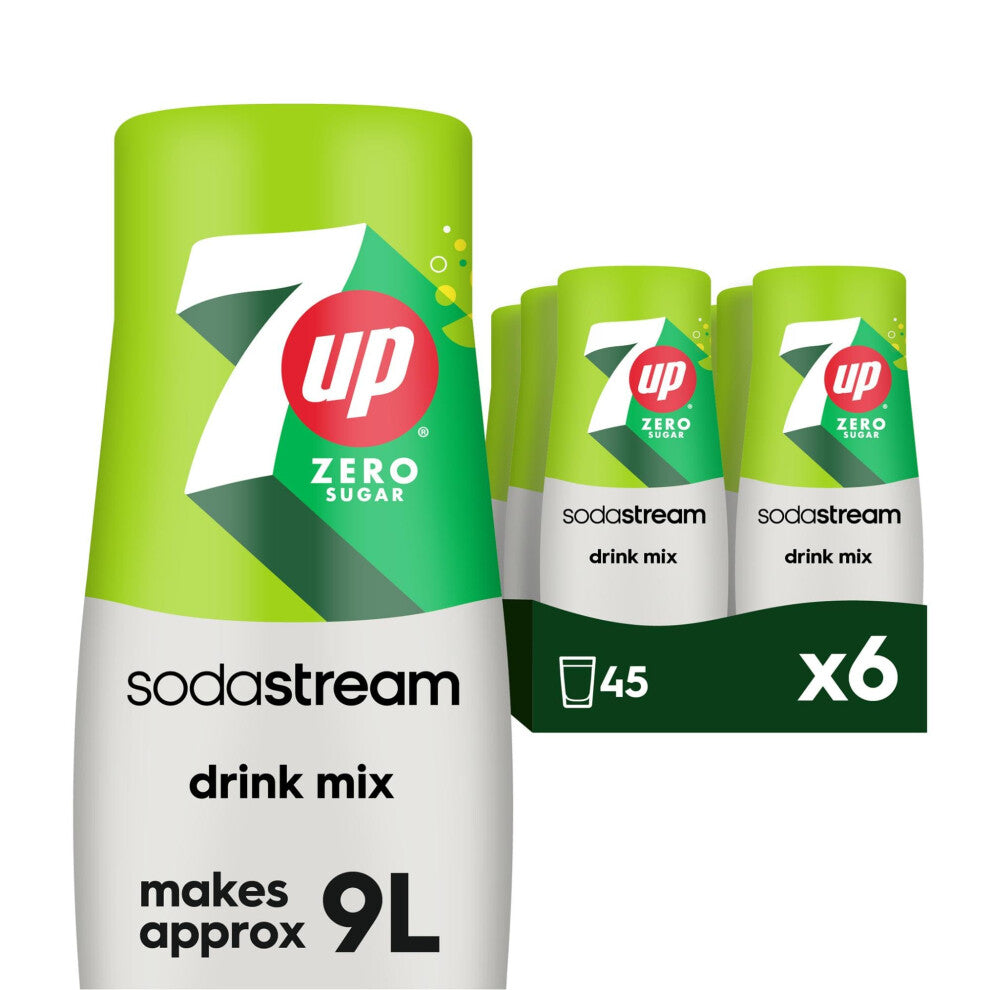 SodaStream 7UP Free Syrup, 6 x 440ml, Sugar Free