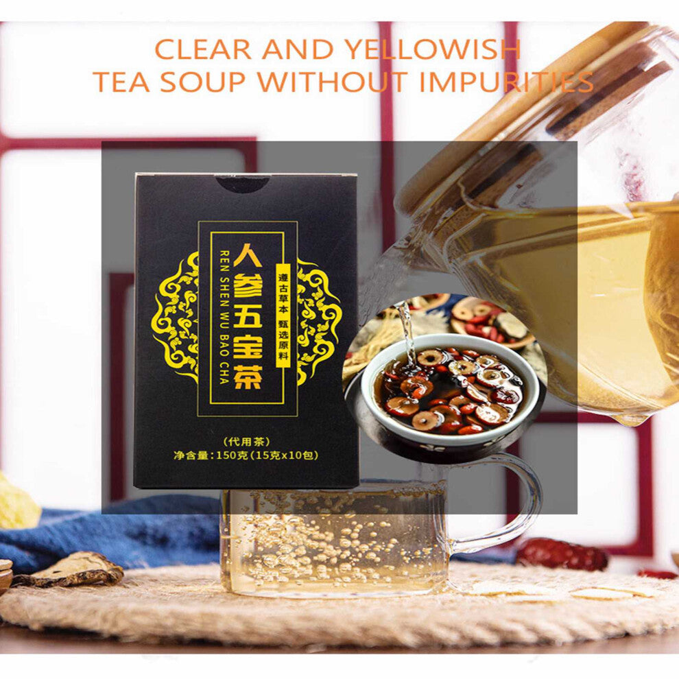 Ginseng Tea Maca Wolfberry Red Date Polygonati Mulberry Tea 150g Individual Tea Bags for Home Office