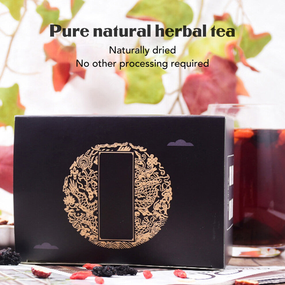 Five Treasures Tea Ginseng Polygonatum Wolfberry Dried Jujube Mulberry Maca Nourishing Tonic Health Tea