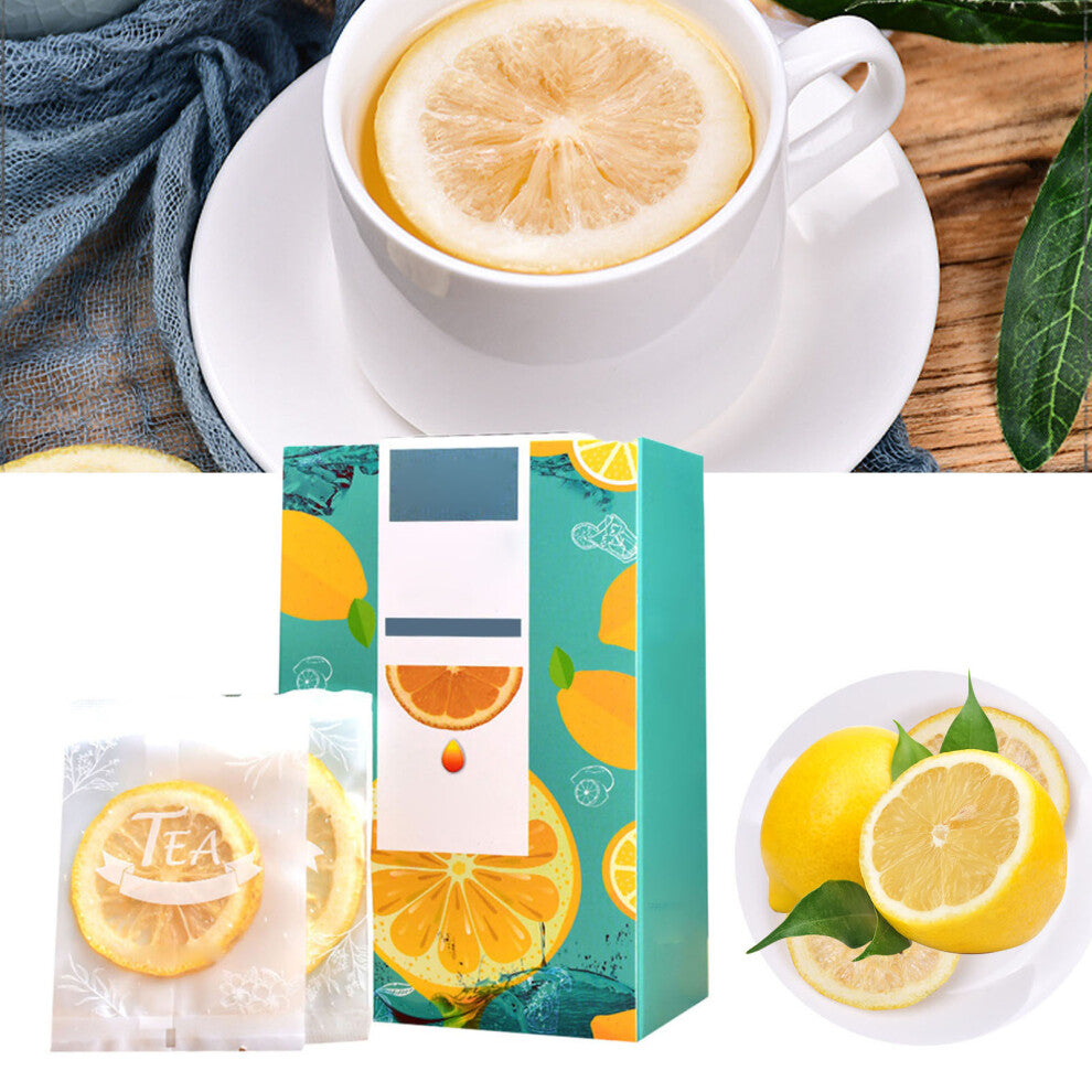 Freeze Dried Lemon Slices Lemon Tea Bags for for Drinks Beverages Snacking Baking Cooking 20 Count in Total