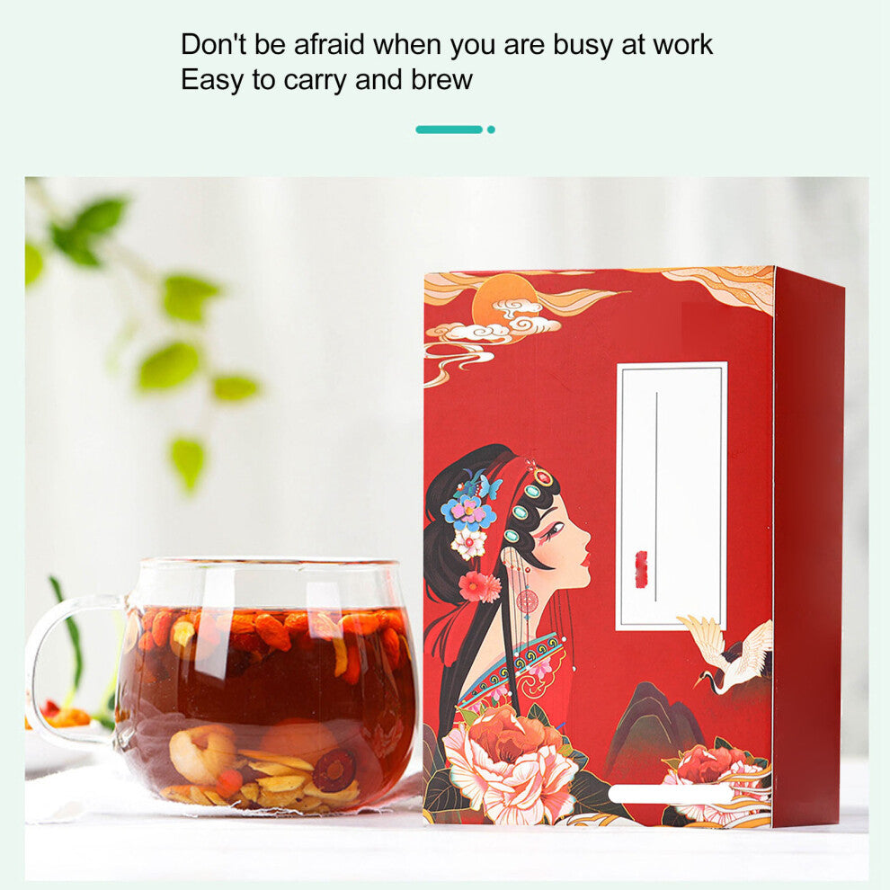 Black Sugar Ginger Jujube Tea Chinese Traditional Longan Wolfberry Healthy Tea for Dysmenorrhea Body Cold