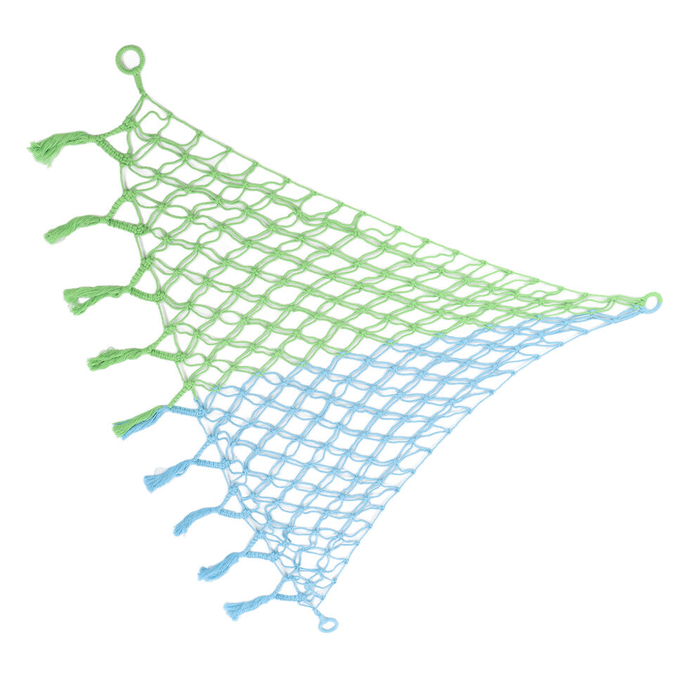 Triangular Toy Hammock Plush Toys Cotton Rope Woven Net Pocket Hanging Storage Hammock