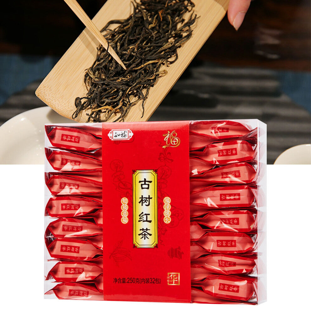 Ancient Tree Black Tea Sealed Bags Strong Flavor Yunnan Fengqing Red Tea Bags for Afternoon Party 32 Count