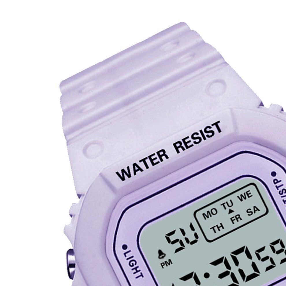 LED Electronic Sports Watch Waterproof Lightweight Luminous Smartwatch for Boys Girls Purple