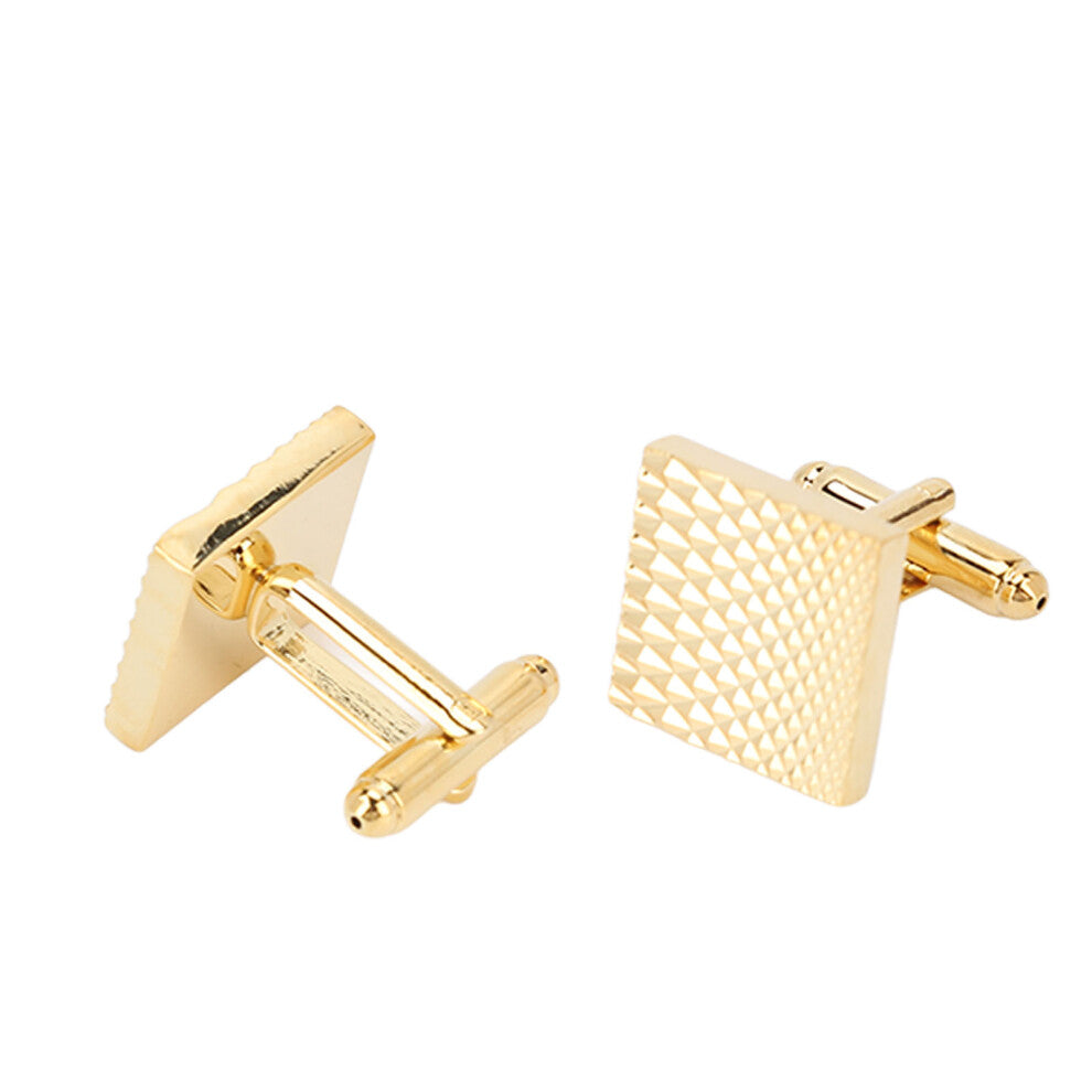 1 Pair French Cufflinks Double Layer Electroplating Polished Brass Gold Men's Formal Business Dress Shirts Suits Cuff Buttons