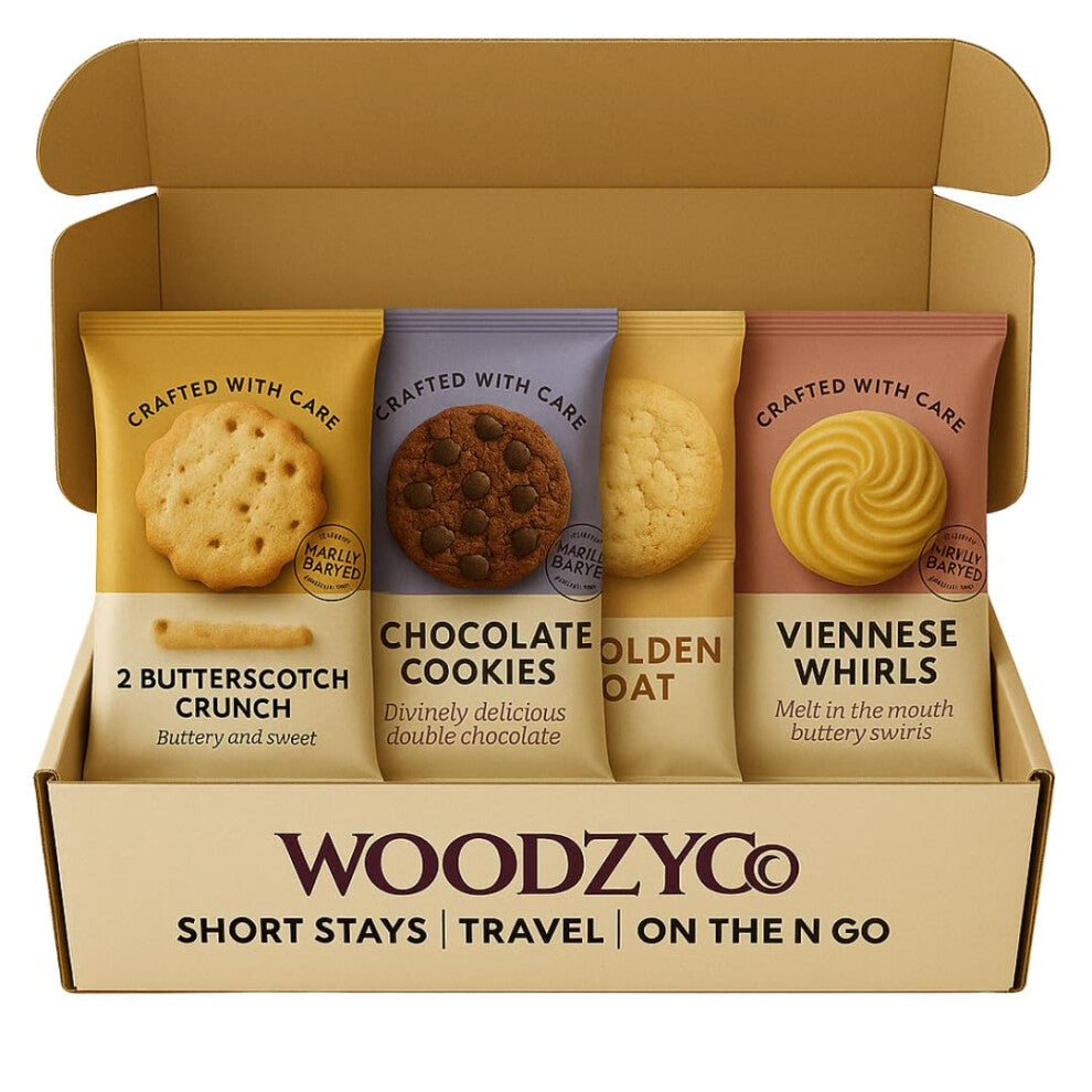 Border Biscuit Variety 8 Pack (2 Each) of Chocolate Cookies, Butterscotch Crunch, Viennese Whirls & Golden Oat Crumbles - Ideal for Hosts & Gifting