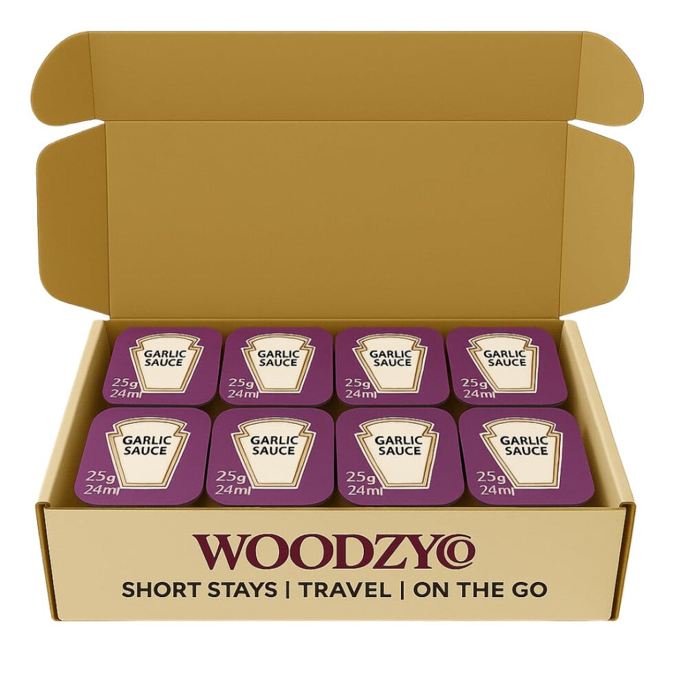 10 x 25ml Heinz Garlic Dip Pots - Individually Packaged Creamy Garlic Sauce Portions - Ideal for Airbnb, Short Stays, Travel, Camping - 10 Pack