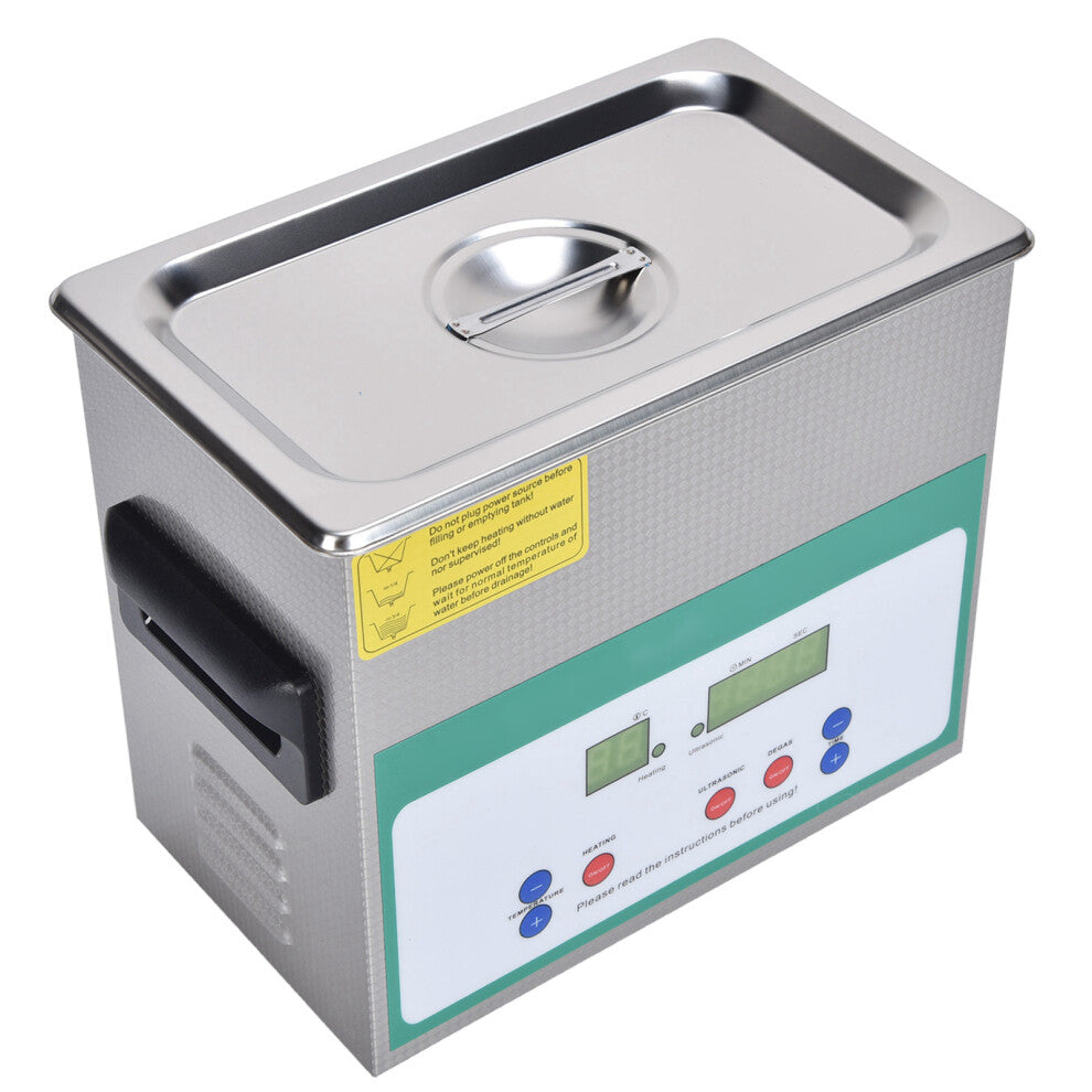 Ultrasonic Cleaner Sonic Cleaning Machine 3.2L 120W Digital Timer for Glass JewelleryEU Plug 200‑240V 50Hz