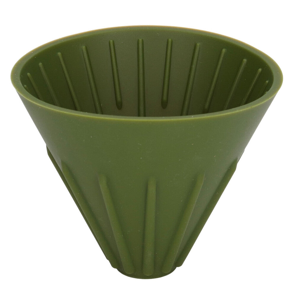 Silicone Coffee Dripper Portable Reusable Folding Coffee Filter for Travel Camping Office HomeGreen
