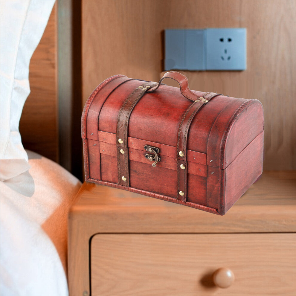 Wooden Storage Box European Style Retro Dust Prevention Vintage Jewelry Box for Desktop Decoration Gift Giving