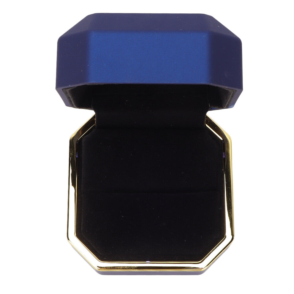 LED Light Ring Box Jewelry Display Gift Box Jewelry Storage Case for Engagement WeddingBlue