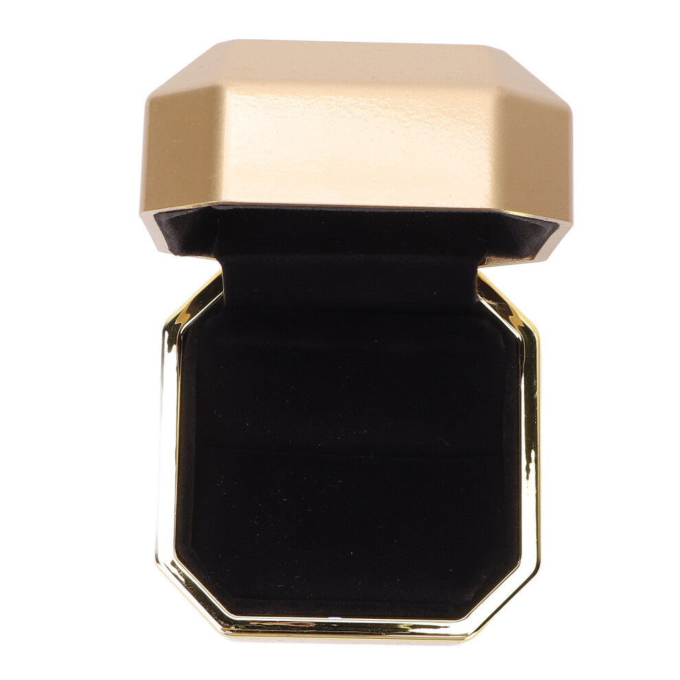 LED Light Ring Box Jewelry Display Gift Box Jewelry Storage Case for Engagement WeddingGolden