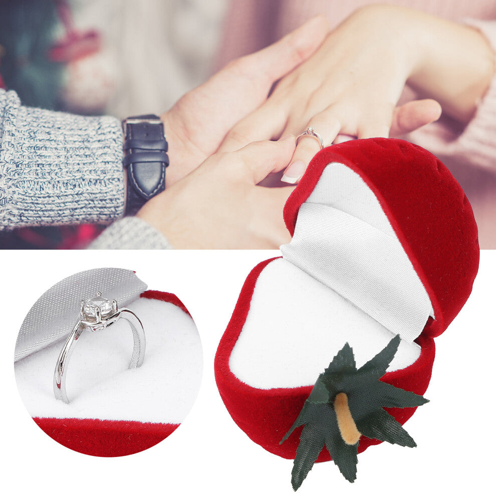 Red Strawberry Ring Box Personalized Jewelry Ring Gift Box for Proposal Engagement Wedding Gift