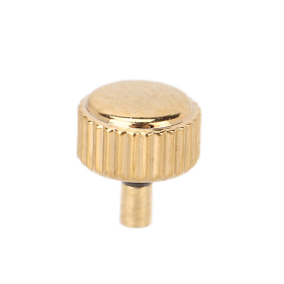 5pcs Watch Crown Spare Parts Steel Quartz Mechanical Watch Head Replacement Accessories Golden4mm - 0.16in