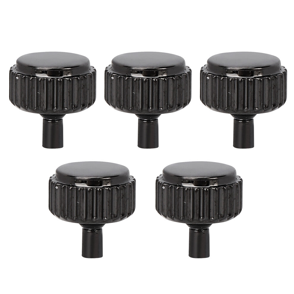 5pcs Watch Crown Steel Watch Head Repairing Parts Replacement Accessories Set Black5.5mm - 0.22in