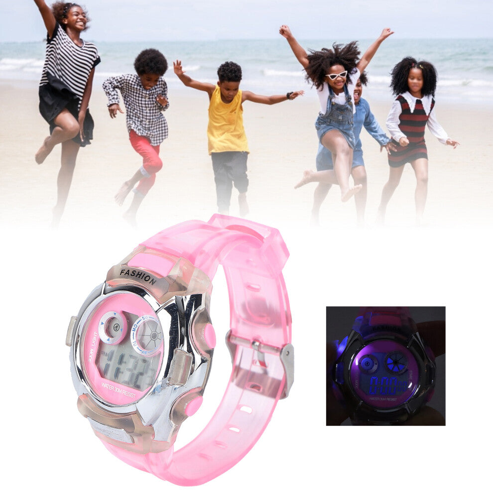 Kids Watch Multifunctional Outdoor Sports Digital Electronic Watches for ChildrenPink