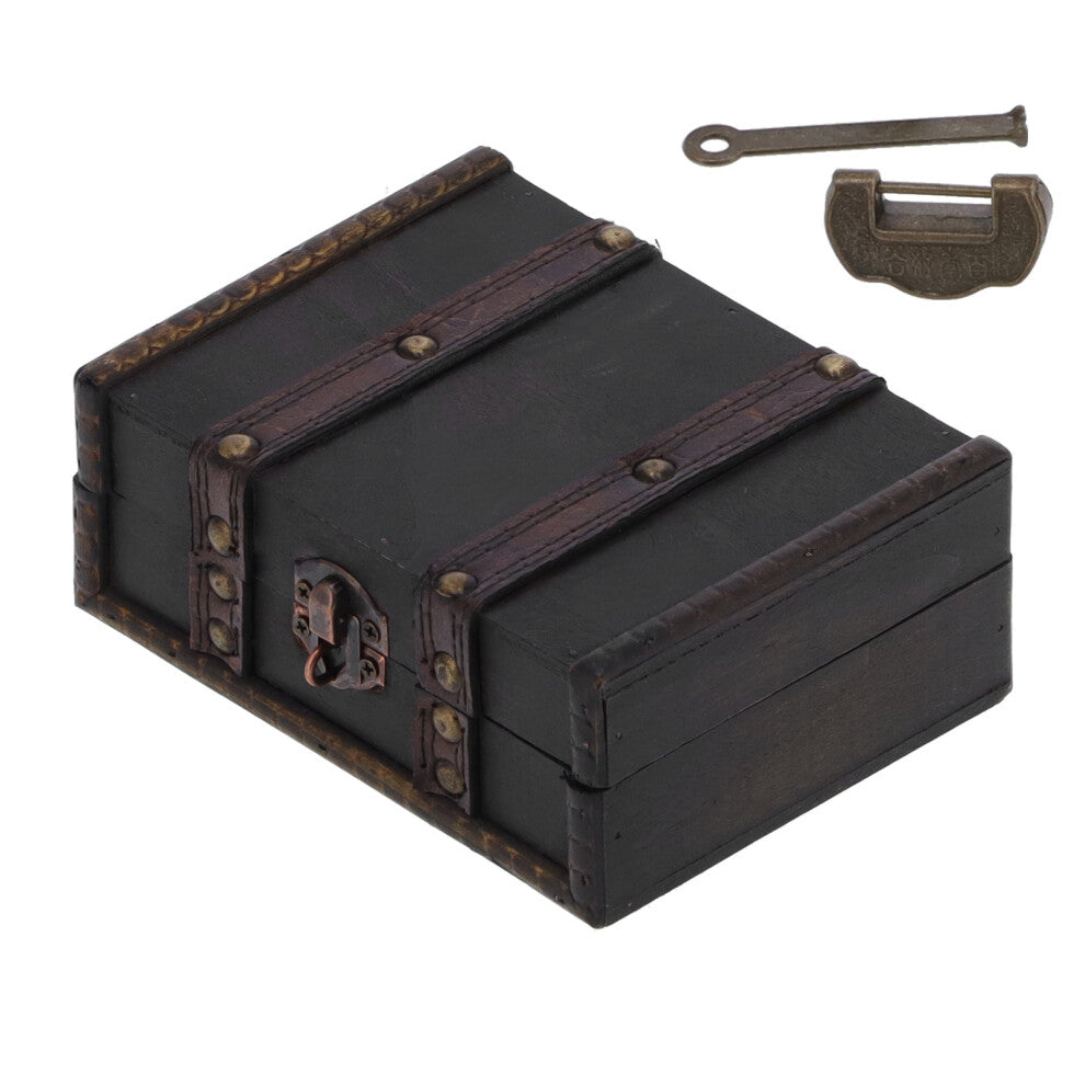 Wooden Storage Box Retro Jewelry Box Desktop Sundries Organizer for Jewelry Necklace Earrings