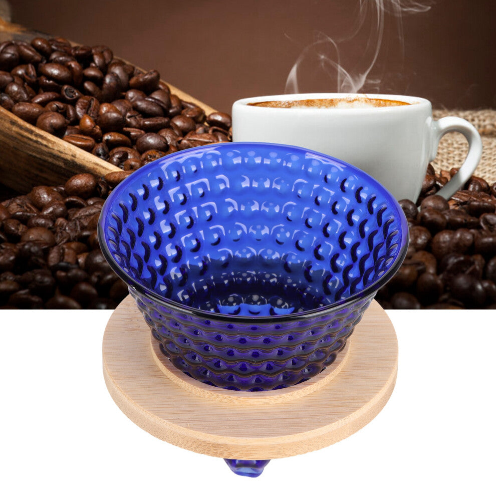 Coffee Pot Filter reusable glass Coffee Dripper Funnel Kettle Brewer AccessoriesBlue