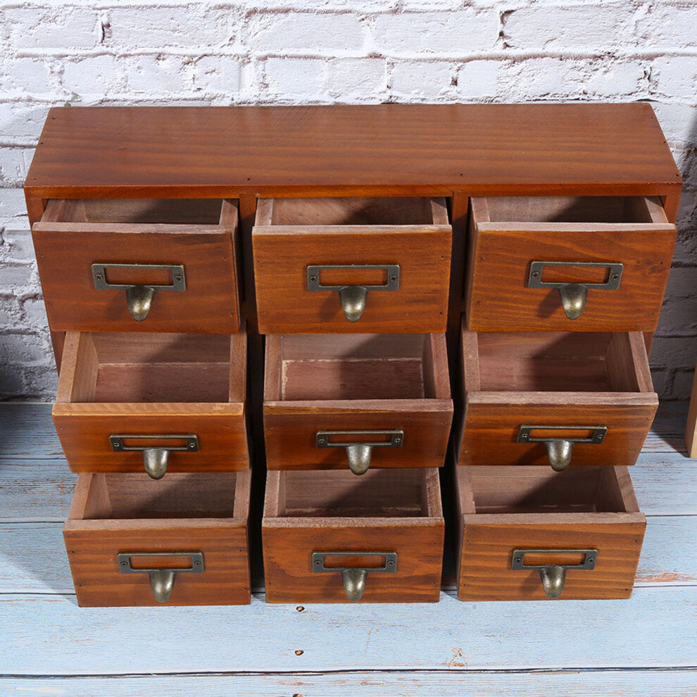 Vintage Drawer Multi Layer Wooden Desktop Storage Box Antique Jewelry Box Birthday Gift(504201 )