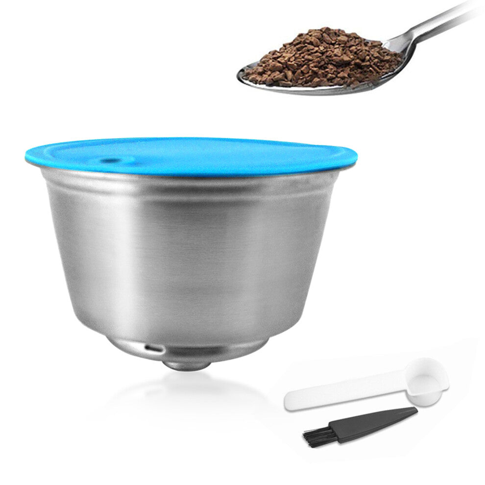 Refillable Coffee Capsules Stainless Steel Coffee Maker Pod Filters Cup 0.35oz Capacity for Dolce Gusto EDG466 EDG606 EDG305 Mini Me EDG626
