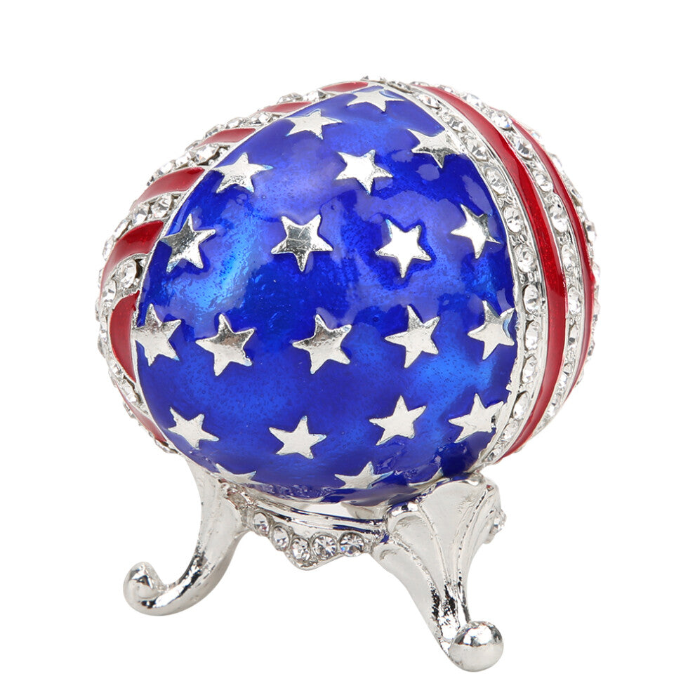 Enameled Easter Egg Trinket Box Jewelry Box Metal Crafts Desktop Decoration Gifts