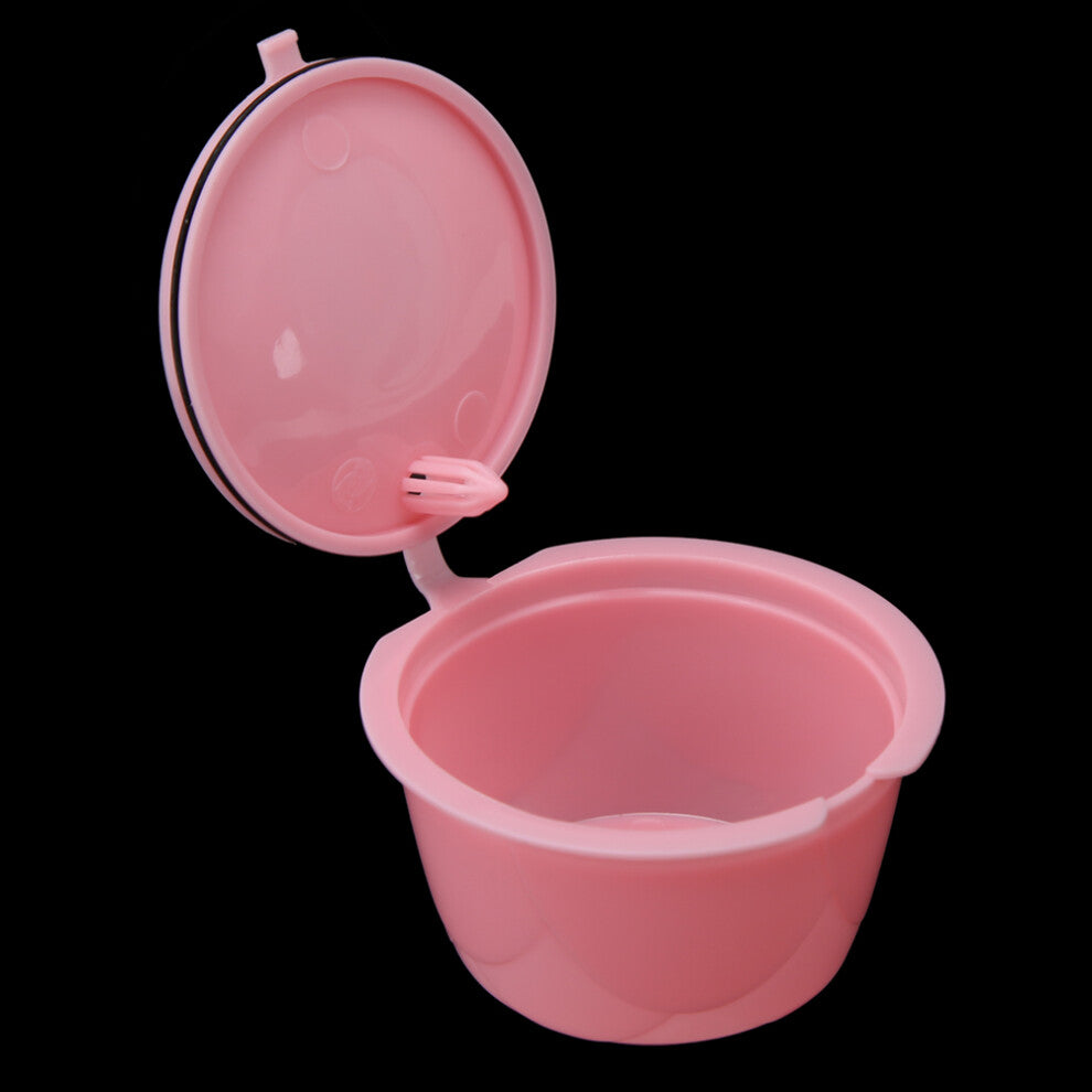 5Pcs Reusable Refillable Coffee Machine Capsule Cup Fit for DOLCE GUSTO Series Coffee MakerPink
