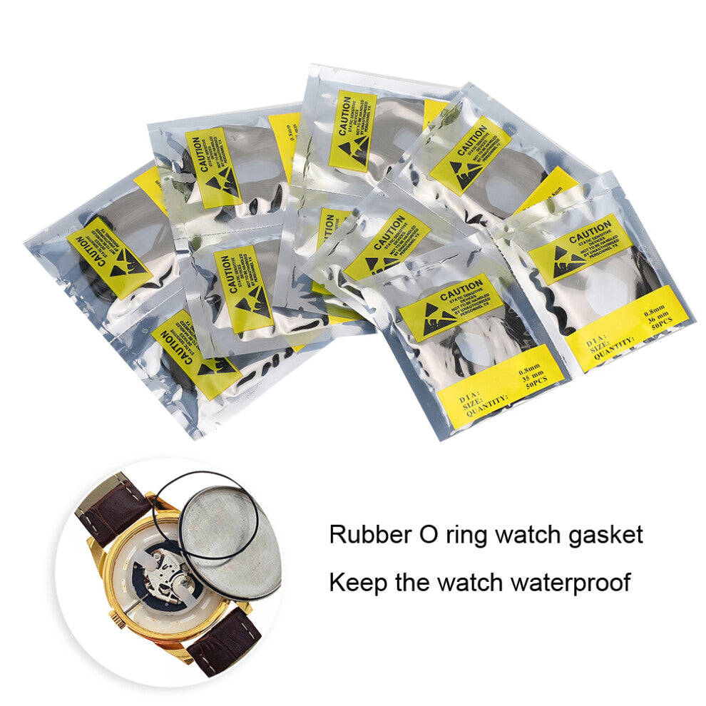 Waterproof Round Watch Gaskets O Ring Washers Watch Accessory 0.8mm XL(Thick Type)