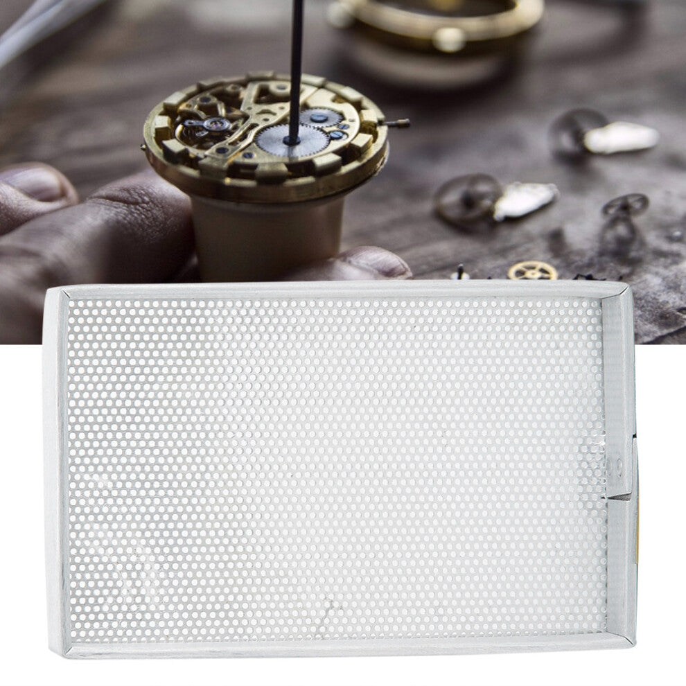 Watch Parts Storage Tray Aluminum Frame Steel Mesh Cleaning Tool Organizer Dryer Plate