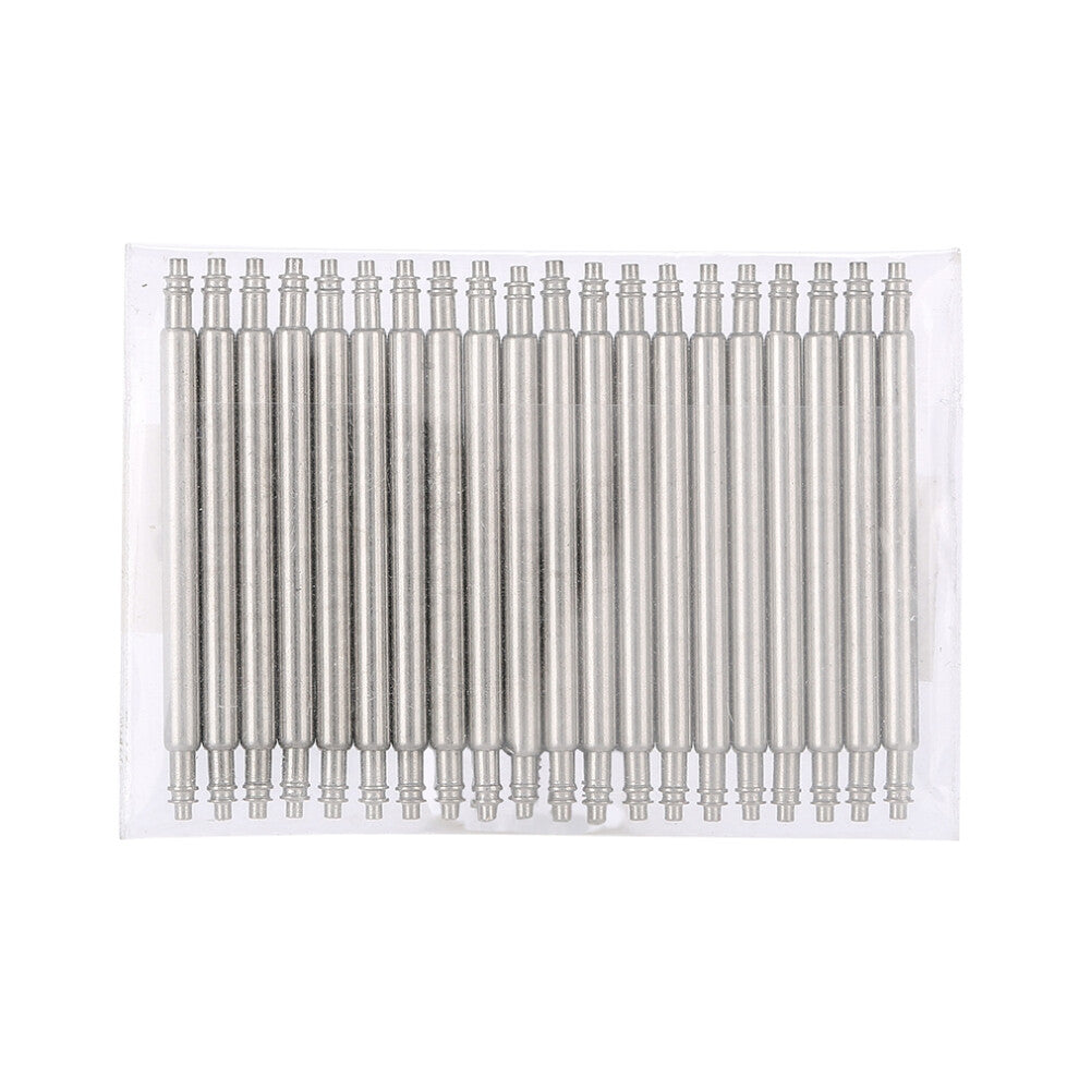 20pcs Watch Pin Bar Spring Bars Watches Strap Link Wristwatch Band Steel Tool Repair (1.8*19)