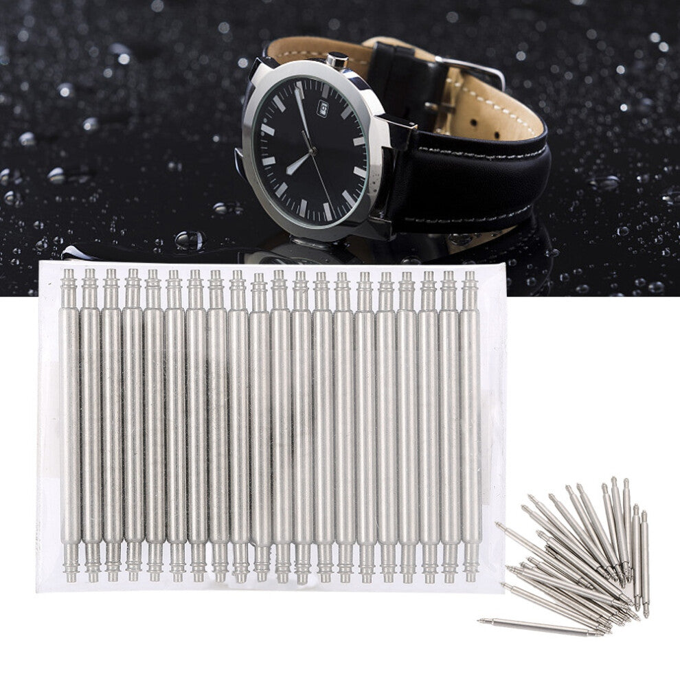 20pcs Watch Pin Bar Spring Bars Watches Strap Link Wristwatch Band Steel Tool Repair (1.8*20)