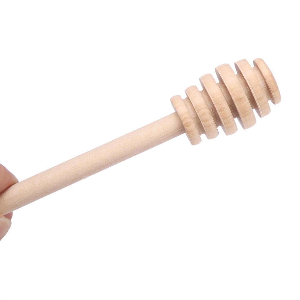 24Pcs Wooden Honey Dripper Stick Server Jam Syrup Drizzler Stirring Rod Kitchen Gadgets (16cm)