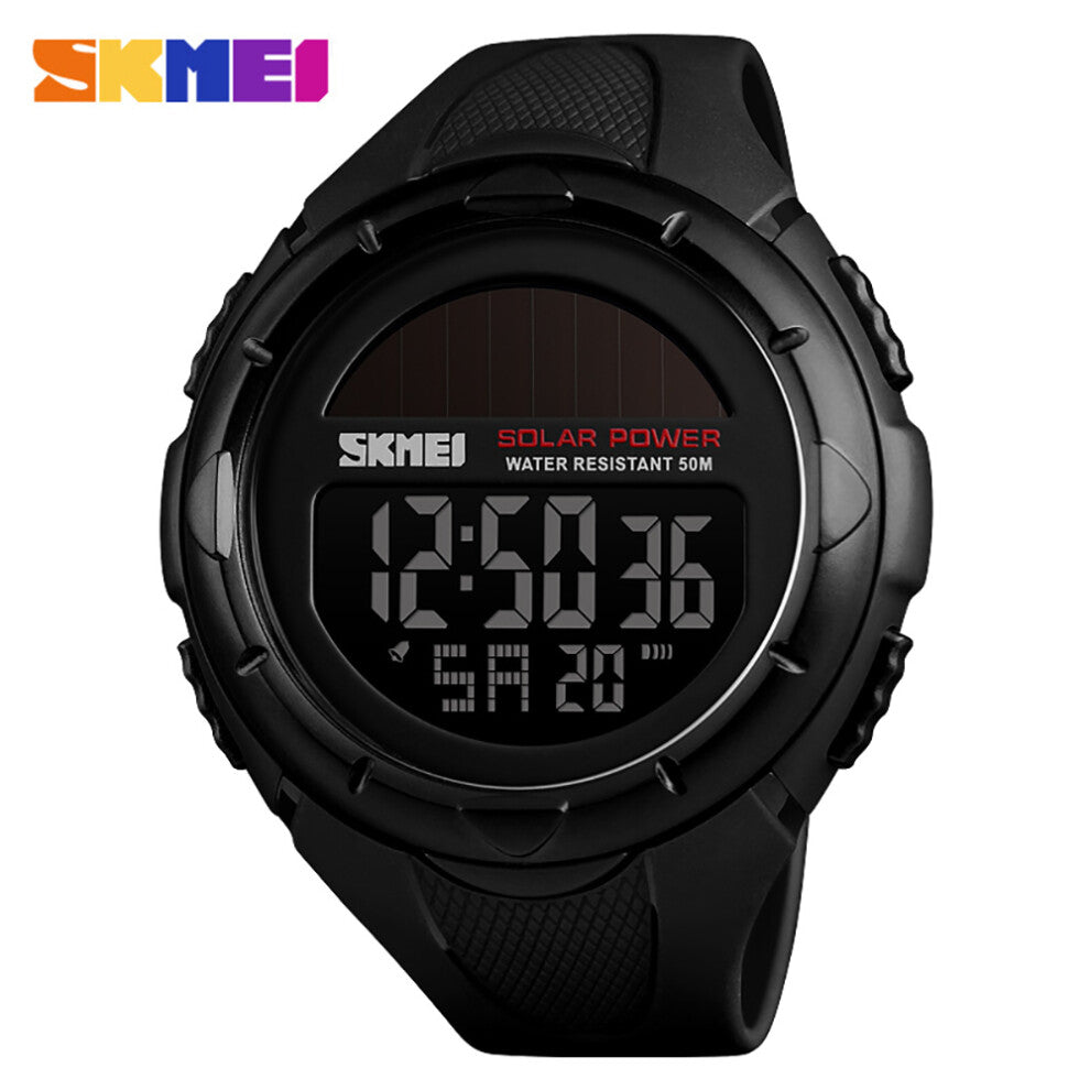 SKMEI 1405 Men Analog Digital Watch Fashion Casual Sports Wristwatch 5ATM Waterproof Leather Strap Backlight Multifunctional Watches Relogi