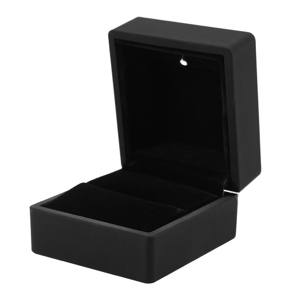 LED Lighted Engagement Ring Wedding Jewelry Display Case Gift Storage Box (Ring Box)