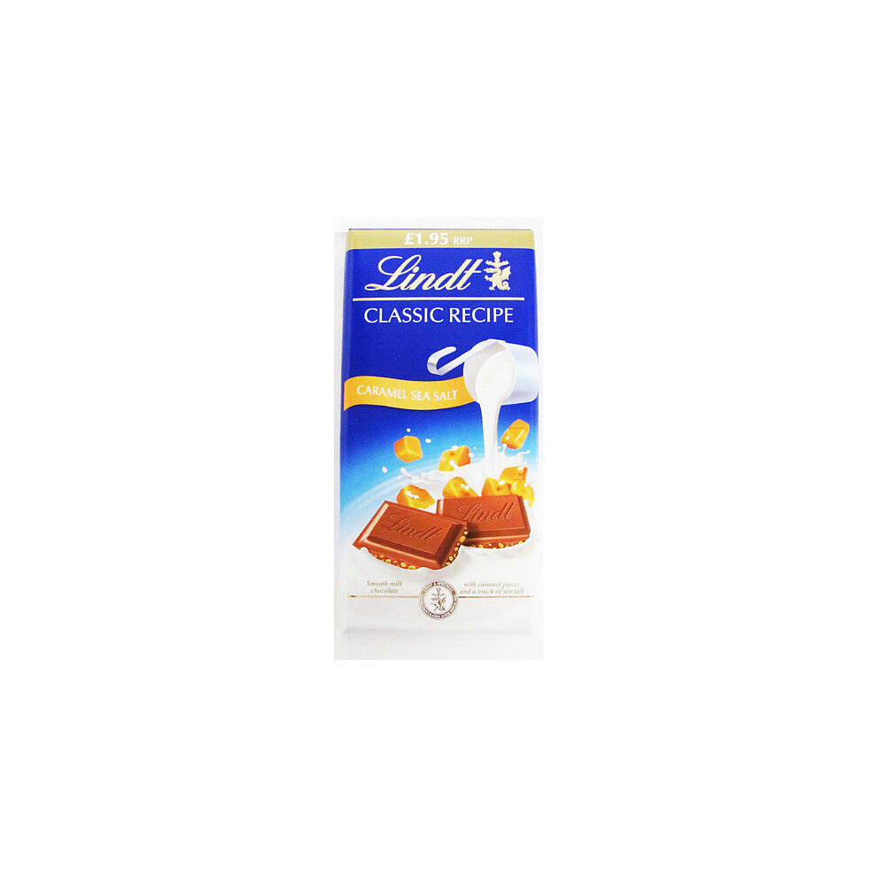 Lindt Classic Caramel & Sea Salt Milk Chocolate, 100 g