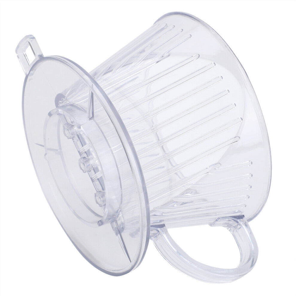 Cone Shape Coffee Maker Filter Cup Dripper Reusable Pour Over Serving Mug(Transparent S )