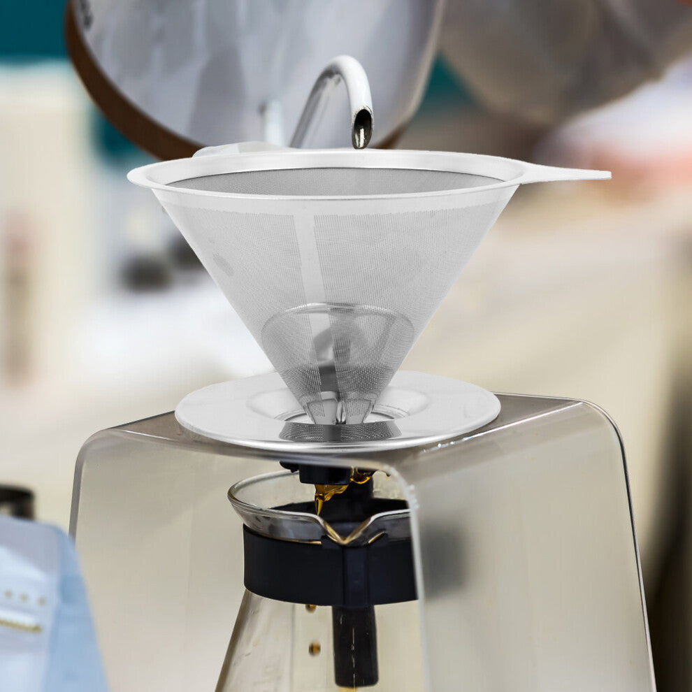 Household Stainless Steel Coffee Filter Reusable Funnel Filter Drip Coffee Filter Cup