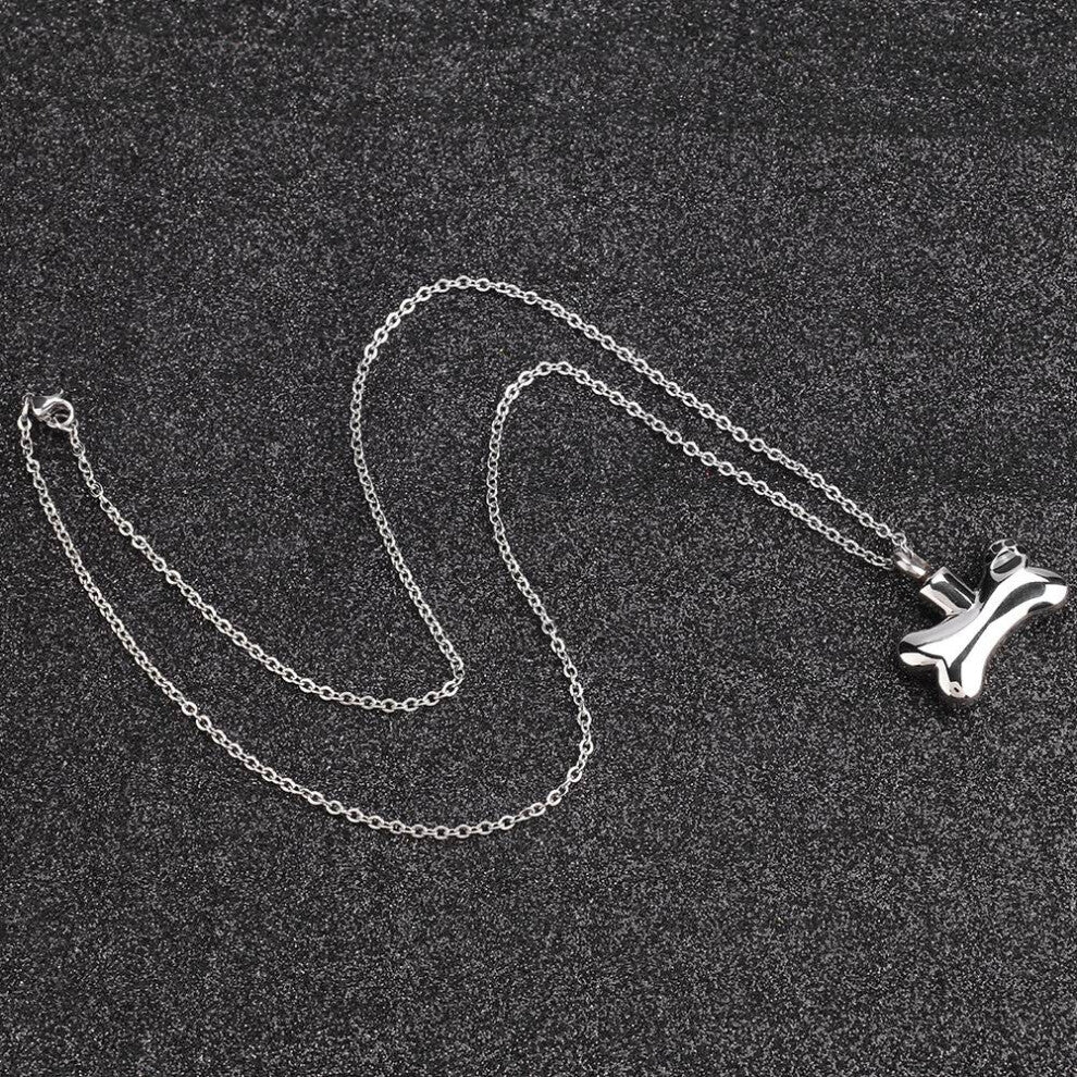 BOne shaped Urn Necklace Memorial Pet Ash Pendant Jewelry