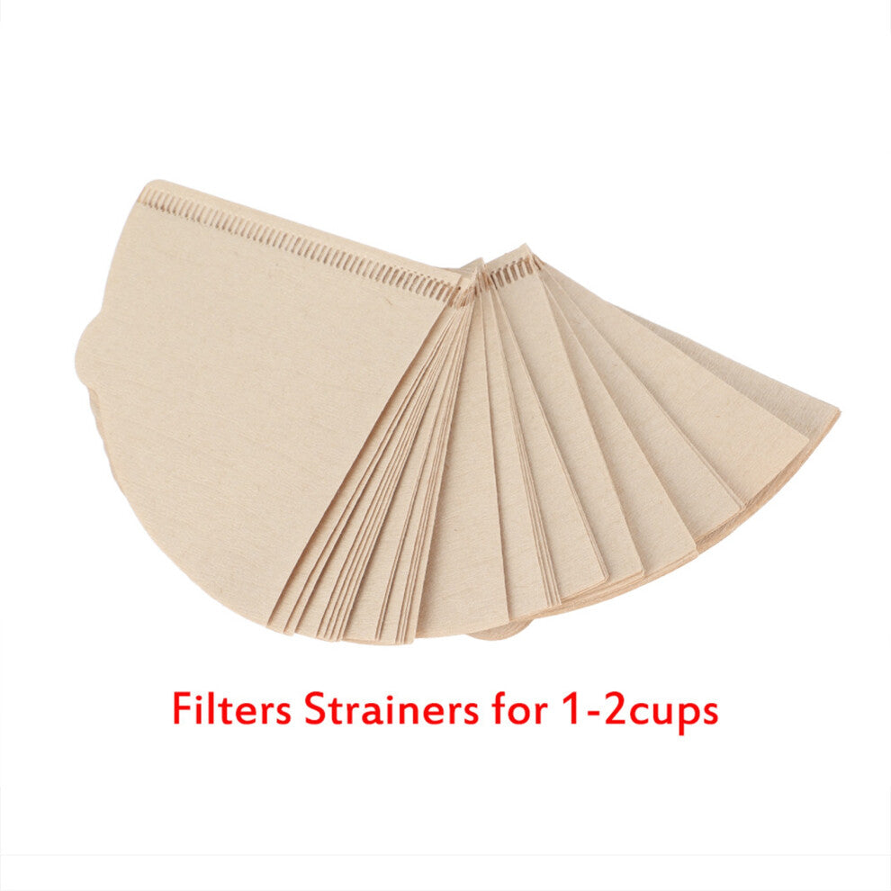 40PCS Sector Coffee Filter Papers Coffee Maker Filters Strainers for 1-2cups