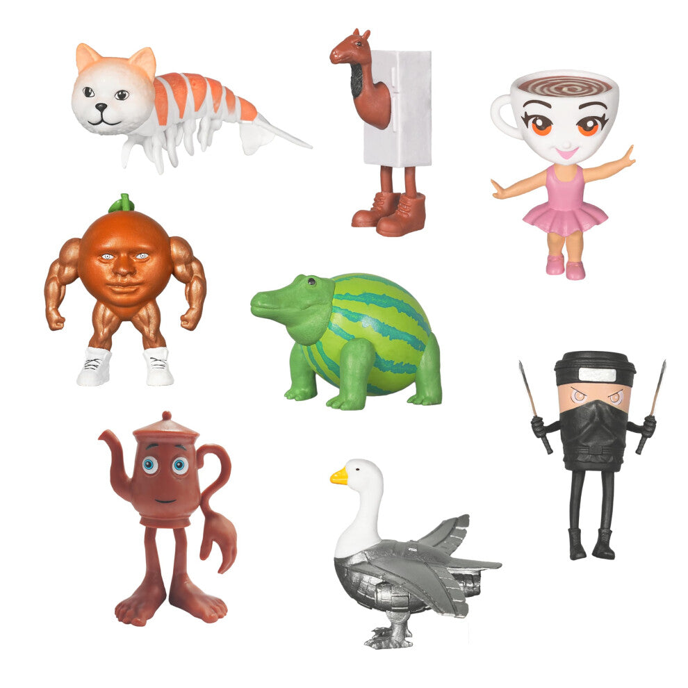 HGDFEOC 8 Pcs Italian Brainrot Action Figures Cute Italian Brainrot Ballerina Cappuccina Toy Cartoon Cake Toppers Birthday Decorations Gift for G